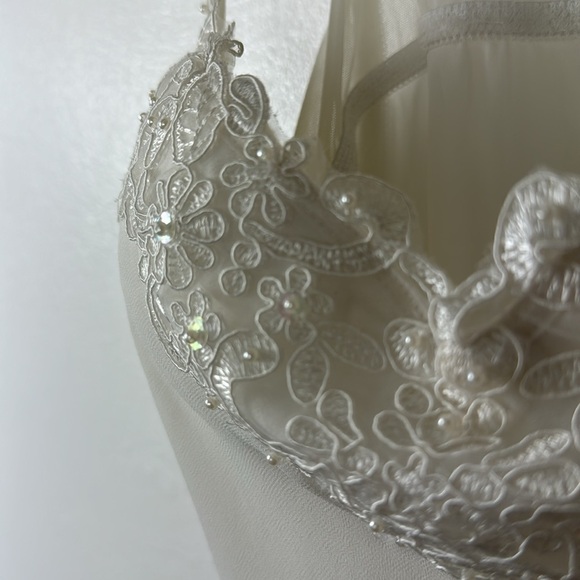 Linea Donatello 2-Piece Short Nightgown + Panty Women's Plus 1X Ivory New - Picture 4 of 12